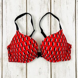 34D Victoria’s Secret Push Up Bra Penguin Print Rare